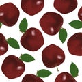 Red apple seamless pattern Royalty Free Stock Photo