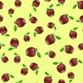 Red Apple Seamless Random Pattern Royalty Free Stock Photo