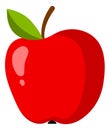 Red apple. Shiny fresh fruit. Delicious snack