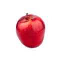 Red apple side view on white background isolated close up macro Royalty Free Stock Photo