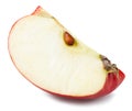 Red apple slice isolated