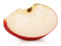 Red apple slice on white Royalty Free Stock Photo