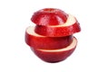 Red apple sliced