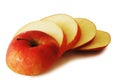 Red apple slices Royalty Free Stock Photo