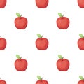 Red Apple. Snack at school. Lunch at the break Royalty Free Stock Photo