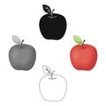 Red Apple. Snack at school. Lunch at the break.School And Education single icon in cartoon,black style vector symbol Royalty Free Stock Photo