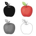 Red Apple. Snack at school. Lunch at the break.School And Education single icon in cartoon style vector symbol stock Royalty Free Stock Photo