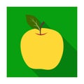 Red Apple. Snack at school. Lunch at the break.School And Education single icon in flat style vector symbol stock