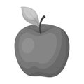 Red Apple. Snack at school. Lunch at the break.School And Education single icon in monochrome style vector symbol stock