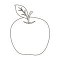 Red Apple. Snack at school. Lunch at the break.School And Education single icon in outline style vector symbol stock