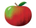 Red Apple with Textures Royalty Free Stock Photo