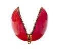 Red Apple Unzipped Royalty Free Stock Photo