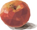 Red apple. Vector illustration, polygonal design Royalty Free Stock Photo