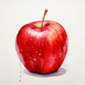 Red apple Water color style Royalty Free Stock Photo