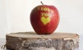 Red apple with the words I love you Royalty Free Stock Photo