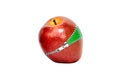Red apple with zipper Royalty Free Stock Photo