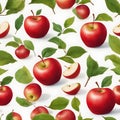 Red apples abstract vector background Royalty Free Stock Photo