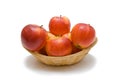 Red apples in frail Royalty Free Stock Photo