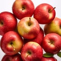 red apples isolated on white