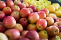 Red apples market Royalty Free Stock Photo