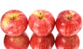 Red apples reflected it's shape Royalty Free Stock Photo