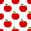 Red apples seamless pattern Royalty Free Stock Photo