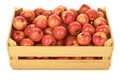 Red apples in the wooden crate Royalty Free Stock Photo