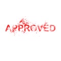 Red approved grunge dirty rubber stamp vector illustration isolated on white background Royalty Free Stock Photo