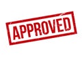 Red Approved Grunge Rubber Stamp, Vector Illustration Royalty Free Stock Photo