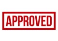 Red Approved Rubber Stamp Seal Vector Illustration Royalty Free Stock Photo