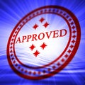 Red approved stamp Royalty Free Stock Photo