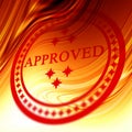 Red approved stamp Royalty Free Stock Photo