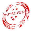 Red approved stamp Royalty Free Stock Photo