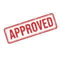 Red approved stamp isolated on white background Royalty Free Stock Photo