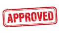 Red approved stamp isolated on white background Royalty Free Stock Photo