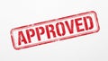Red approved stamp isolated on white background Royalty Free Stock Photo