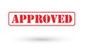 Red approved stamp logo Royalty Free Stock Photo