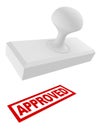 Red approved stamp on white background Royalty Free Stock Photo