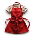 Red apron isolated Royalty Free Stock Photo