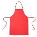 Red apron isolated on white background Royalty Free Stock Photo