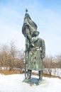 Red army soldier statue Royalty Free Stock Photo