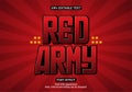 Red army text effect, Editable text effect Royalty Free Stock Photo