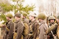 Red Army young guys in the ranks. Gomel, Belarus