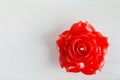 Red aromatherapy candle with rose shape