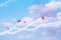 Red Arrow Aerobatic Team in the RIAT airshow in Fairford, England, UK