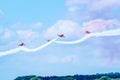 Red Arrow Aerobatic Team in the RIAT airshow in Fairford, England, UK