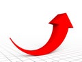 Red arrow graph Royalty Free Stock Photo
