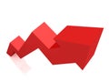 Red arrow graph growing up Royalty Free Stock Photo
