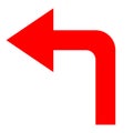 Icon red arrow direction on a white background Royalty Free Stock Photo