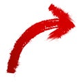 Red arrow paint brush type Royalty Free Stock Photo